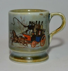 Wade Irish Porcelain Mini Mug Shot Glass Demitasse Ireland Stagecoach E Mark - Picture 1 of 3