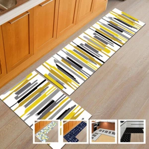 Non-Slip Mat Kitchen Floor Carpet Area Rug Bathroom Absorbent Doormat Pad 2PCS - Picture 1 of 26