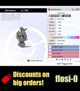 6IV Marshadow Pokemon Sword and Shield - Picture 1 of 2