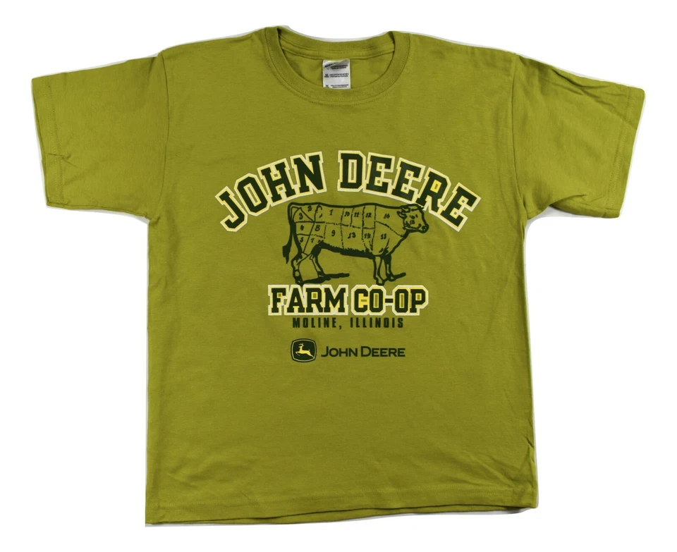 John Deere Youth Boys Farm Co-Op Moline, Illinois Shirt New S, M - Image 1 of 1