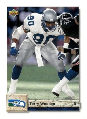 1992 Upper Deck #58 Terry Wooden Seattle Seahawks Football Card - Image 1 of 2