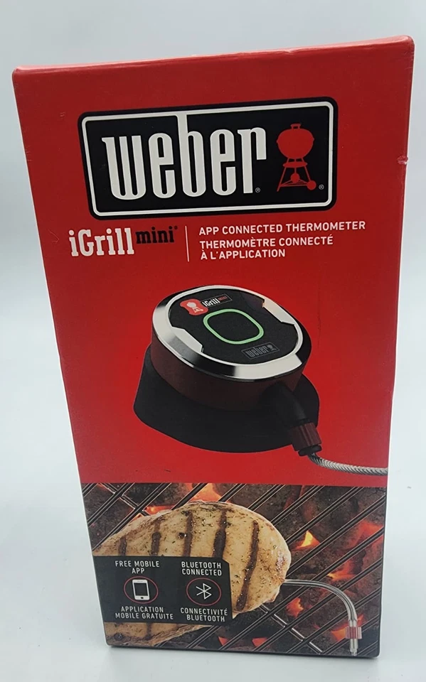 iGrill Mini Digital Bluetooth Connected Thermometer Weber 7202- BBQ Grill - Image 1 of 3