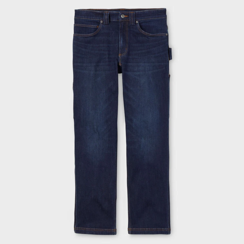 Pantalones de mezclilla de carpintero Duluth Trading doble flexión calce relajado - azul trabajo Foto 1 de 1