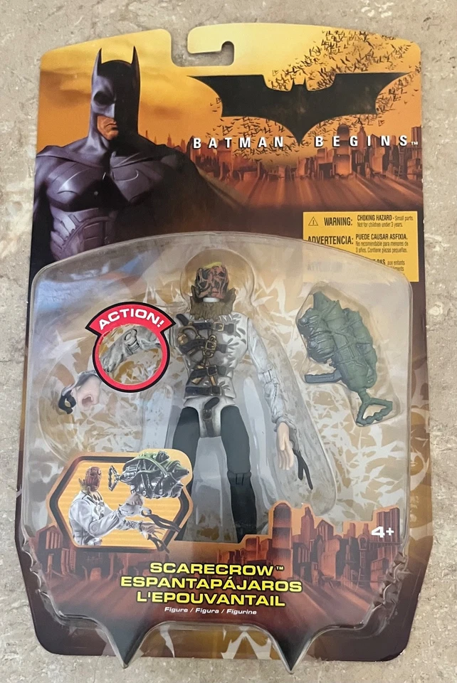 Batman Begins Scarecrow Action Figure MOC H1299 Mattel 2005