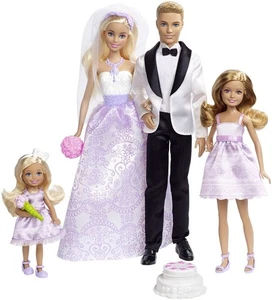 Barbie Conjunto de Boda con Muñecas de Novia y Novio Stacie Chelsea y Accesorios... - Imagen 1 de 7