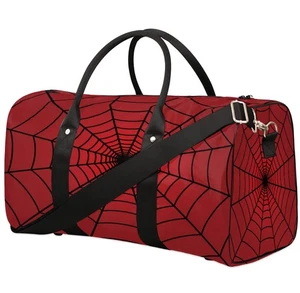 Red Spider Web Overnighter Duffel Bags for Boys Men, Waterproof Carry-On Size... - Picture 1 of 7