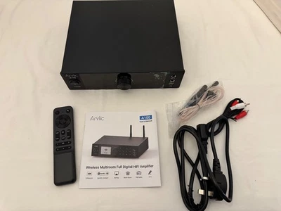 Arylic A100 Amplifier, 100W x 2, Wifi, FM, USB, Streaming, App Control, Boxed - Image 1 of 4