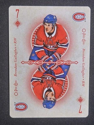 18-19 O-Pee-Chee Playing Cards Brendan Gallagher 7 Of Diamonds  - Image 1 of 2