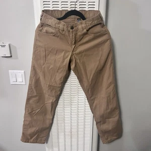 Pantalones Carpintero Carhartt Para Hombres 28x30 Tostado Calce Relajado Ropa de Trabajo Resistente Flex LEER - Imagen 1 de 7