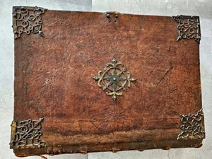 Antique Giant Antiphonary / Antiphonal Manuscript 17th Century Complete Vellum - Picture 1 of 22