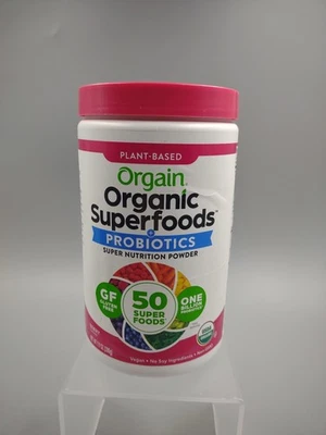 Orgain Organic Superfoods + Probiotics Powder ~ Berry ~ 9.9oz ~ Expires 03/2026 - Image 1 of 4