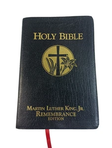 Bibel KJV Martin Luther King Jr Erinnerungsausgabe 1987 Leder roter Buchstabe - Bild 1 von 9