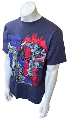 Мужская футболка Universal Studios Transformers Megatron Vs Optimus Prime темно-синяя размер L - Изображение 1 из 3