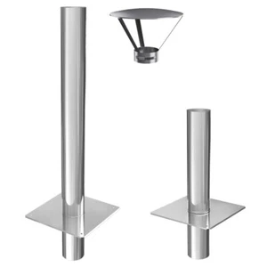 Edelstahlschornstein Schornsteinverlängerung Kaminerhöhung einwandig EW 80-200 - Bild 1 von 3