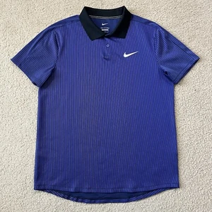 Polo Nike uomo Dri-FIT ADV Slam tennis a costine viola scuro taglia large - Foto 1 di 5