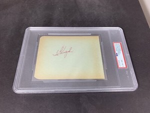 The Finest, Ted Kluszewski MLB  Reds HOF. Autograph Album Page PSA GRADE 8 NM-MT