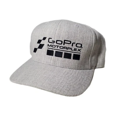 Gorra GoPro Motorplex deletreada con logotipo de guión YouTube Snapback gorra gris usada en excelente estado  Foto 1 de 4