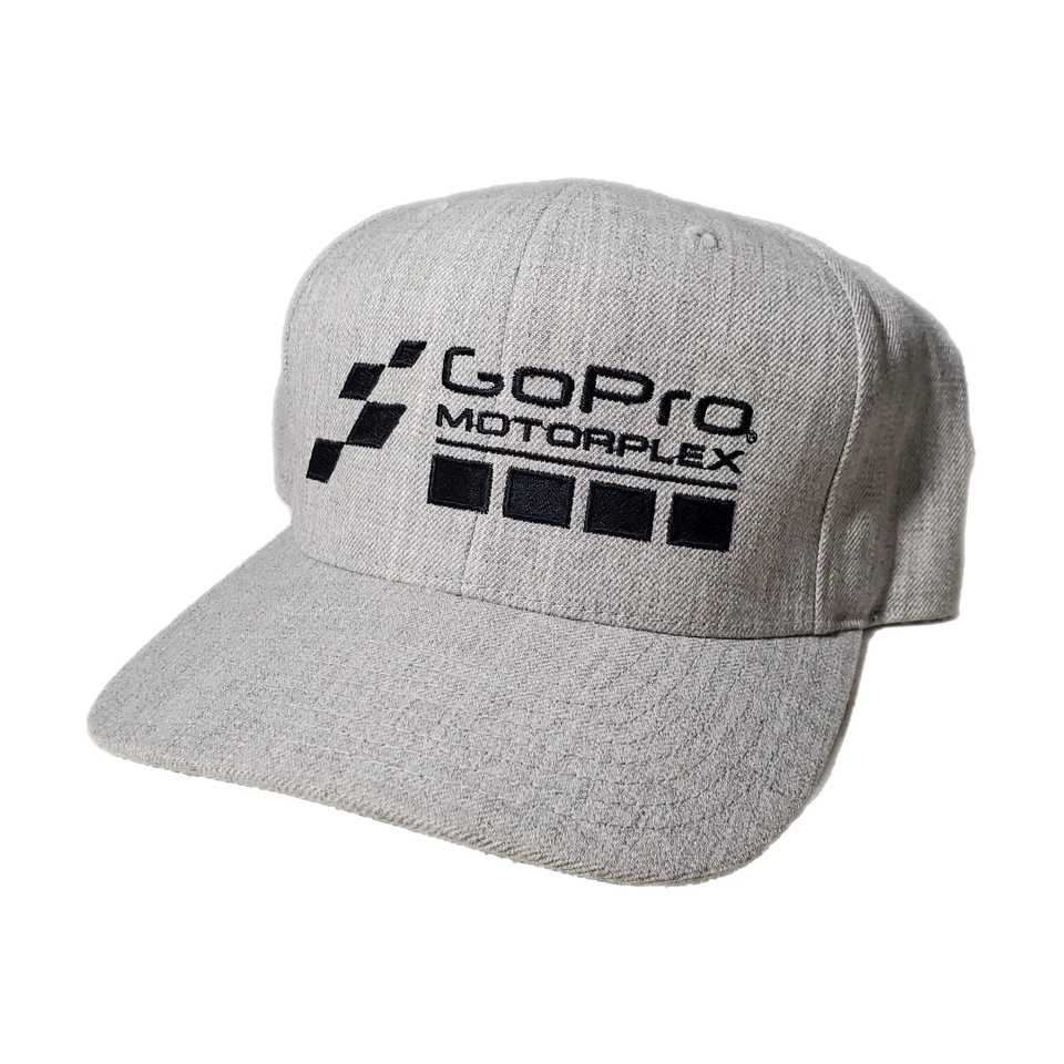 Gorra GoPro Motorplex deletreada con logotipo de guión YouTube Snapback gorra gris usada en excelente estado  Foto 1 de 4