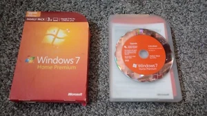Microsoft Windows 7 Home Premium Upgrade Family Pack 3 Stück 32 & 64 Bit DVDs - Bild 1 von 10