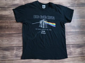 Old Guys Rule Plank Floored Dark Side of the Shed Print Merch Tee Y2K Men Size L - Picture 1 of 11