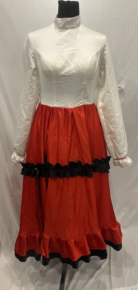 Mujer Vestido Pradera Salón Bailarina Española Occidental Vintage Recreación Vestido Foto 1 de 4