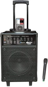 Pyle-Pro PWMA940BTI 600W VHF kabelloses tragbares PA-System mit Mikrofon, schwarz - Bild 1 von 4