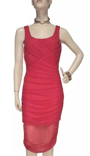 Abito body Versace in tulle rosso 46 10