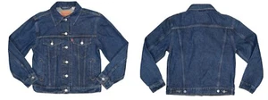 Levis Button Front Ex Boyfriend Women's Denim Trucker Jacket XS NWT Neu Blue - Picture 1 of 1