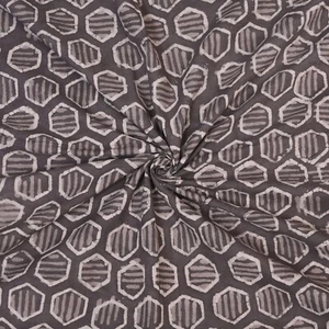 indian Gray Kashish Polka Dot Handmade Clothing Craft Fabric Natural Cloth Fabri - Picture 1 of 7