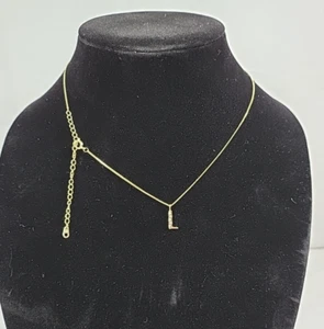 Goldtone Necklace L With Rihnstonrs - Picture 1 of 7