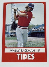 1980 Tidewater Tides TCMA Minor League Baseball Wally Backman New York Mets 86