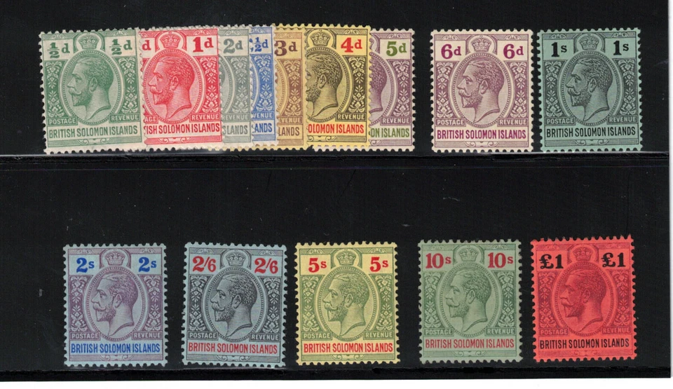 Solomon Islands #28 - #41 Very Fine Mint Lightly Hinged Set - Image 1 of 1