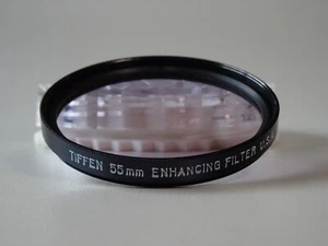 Vintage Tiffen 55mm ENHANCING GLASS LENS FILTER Made in USA - Excellent! - Picture 1 of 4