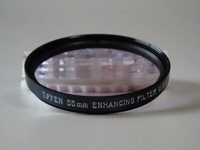 Vintage Tiffen 55mm ENHANCING GLASS LENS FILTER Made in USA - Excellent! - Image 1 of 4