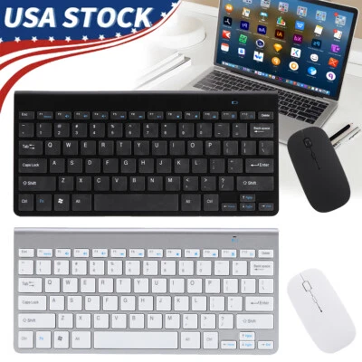 Mini Wireless Keyboard And Mouse Set Waterproof 2.4G For Mac Apple PC Computer - Image 1 of 4