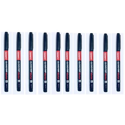 FINE TIP Permanent Marker Pens BLACK CD / DVD Pens luxor