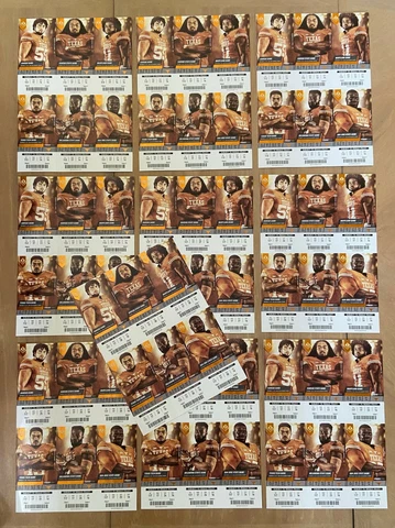 LOT of 60 - 2017 TEXAS LONGHORNS FOOTBALL TICKETS - 10 vs PATRICK MAHOMES Cover