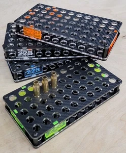 Reloading Block Tray 50rd, 223 Family, Custom Acrylic, Bullet