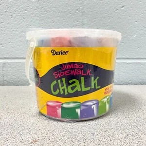 Jumbo Washable Sidewalk Chalk 20 Piece Set Bucket Darice Non-toxic - Picture 1 of 3