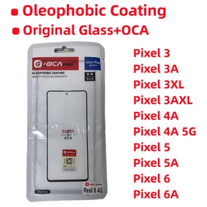 Pantalla de cristal frontal OCA para Google Pixel 6, 6A, 7, 7A repuesto reparación táctil - Imagen 1 de 4
