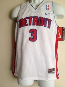 Authentic Detroit #3 Wallace Nike NBA Trikot Jugend M Länge +2 Neu mit Etikett - Bild 1 von 2