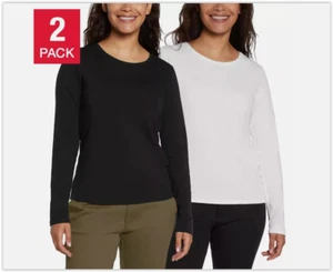 NIB Banana Republic Women's 2 Pack Long Sleeve Soft Classic Crew Neck T Shirt XL - Picture 1 of 9