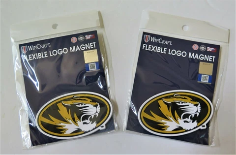 LOT OF TWO (2) MISSOURI TIGERS, FLEXIBLE MAGNETS FROM WINCRAFT Cover