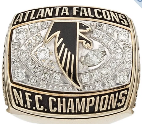 1998 ATLANTA FALCONS NFC CHAMPIONSHIP RING 10K DIAMONDS JOSTENS PRESENTATION BOX Cover
