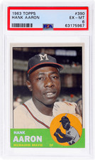 1963 Topps #390 Hank Aaron PSA 6