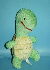 A Mart Green Plush Turtle Thin 10" Stuffed Animal Sewn Eyes Soft Toy Amart 2009 - Picture 1 of 11