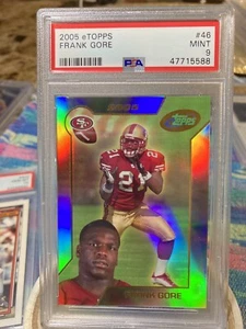 2005 eTopps #46 REFRACTOR Frank Gore  RC Rookie PSA 9 EXTREMELY RARE POP 2 - Picture 1 of 4