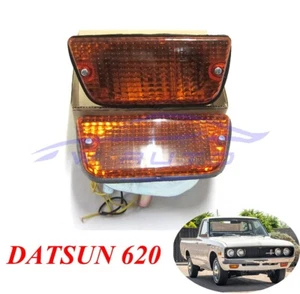 LH+RH Bumper Front Signal Light Fit Nissan Datsun 620 1600 1972-1979 - Picture 1 of 4