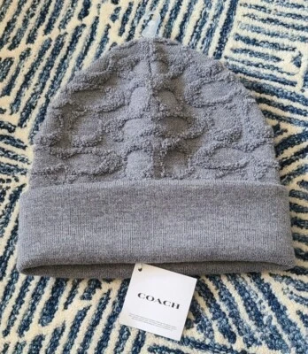 Gorro Coach Lana Terry Logo C Gris Talla Única Foto 1 de 4