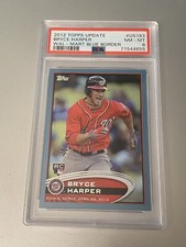 2012 Topps Update Bryce Harper WalMart Blue Border #US183 PSA 8 Phillies POP 28